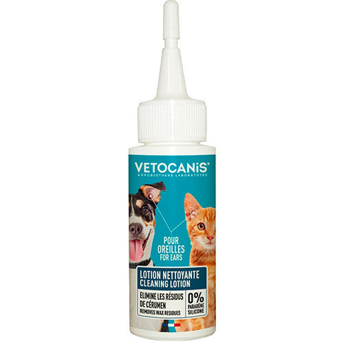 Vetocanis Reinigungslotion für Katzen- und Hundeohren 60 ml