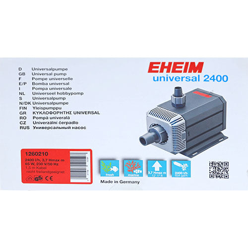Eheim universele pomp - 300 - 600 - 1200 - 2400 l/uur