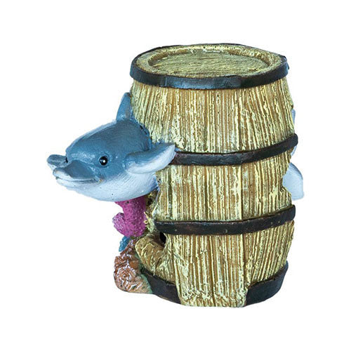Superfish Deco Barrel Dolphin - Aquarium Ornament - 13x10x12 cm
