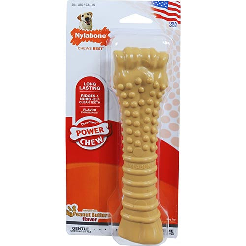 Nylabone dura chew harde bijters regular pindakaas