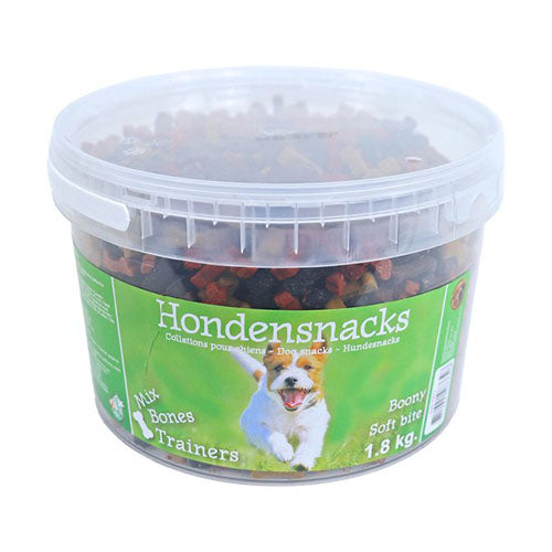 Boony - Hondensnack - Semi moist bones - Emmer van 1,8 kg