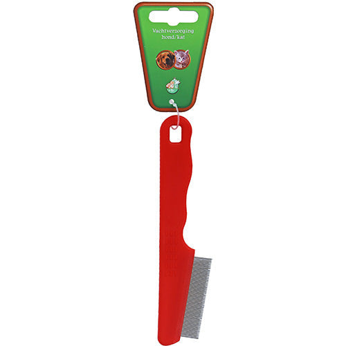 Boon vlooienkam mini met plastic handgreep, rood