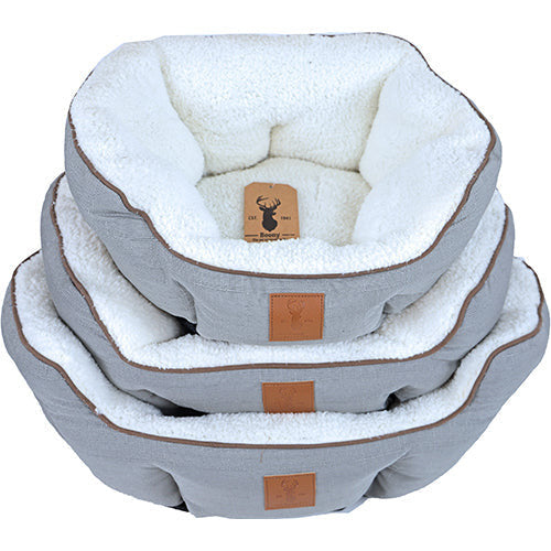 Boony „Est 1941“ Highland Grey – Hunde- oder Katzenbett – 3 Größen