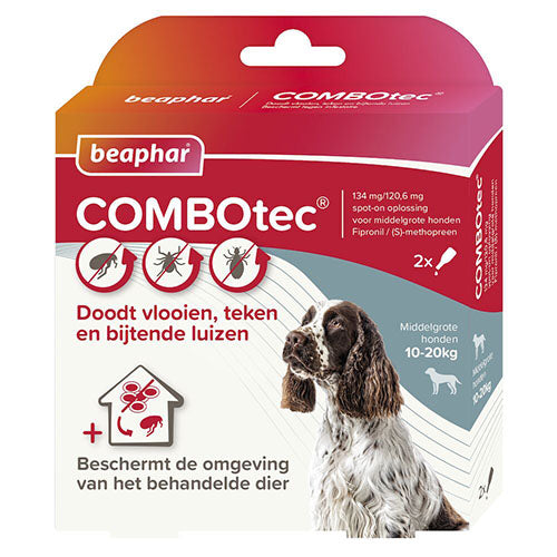 Beaphar COMBOtec® Spot-On Hond - Pipetten tegen vlooien, teken en bijtende luizen