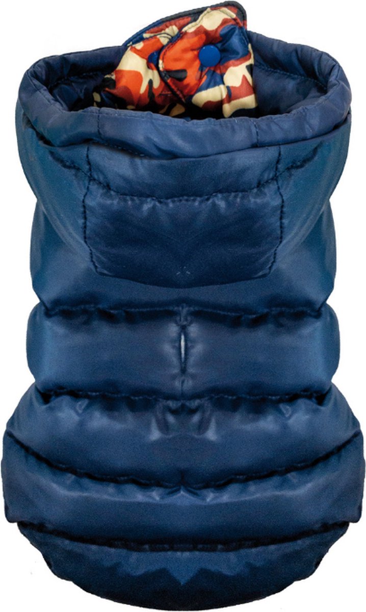 Croci - Omkeerbare Gewatteerde Hondenjas ASPEN - Camouflage/ Blauw - Ruglengte: 10 cm