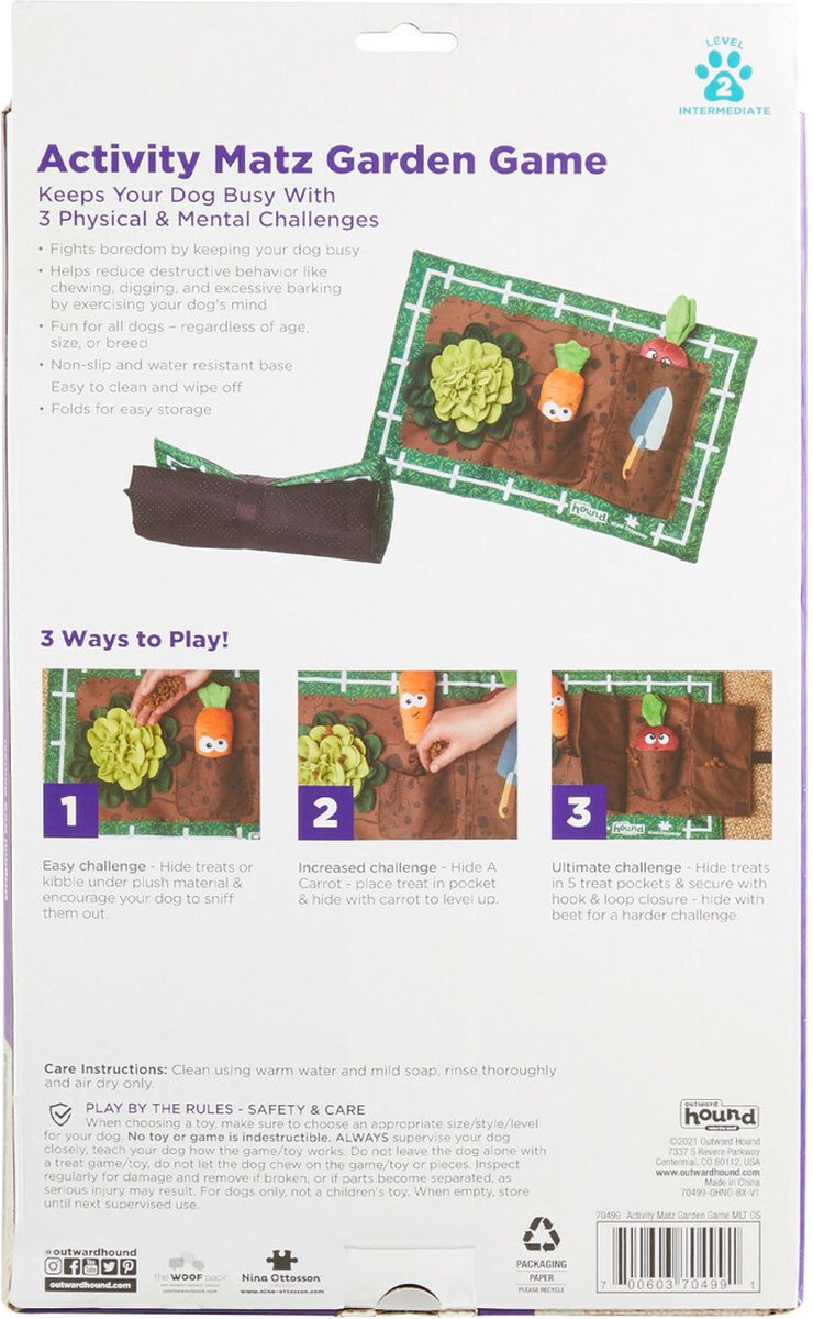 Nina Ottoson intelligentiespeelgoed - snuffelmat - garden