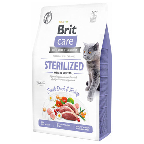 Brit Sterilized Weight Control Eend&Kalkoen - Kattenvoer - 2 kg