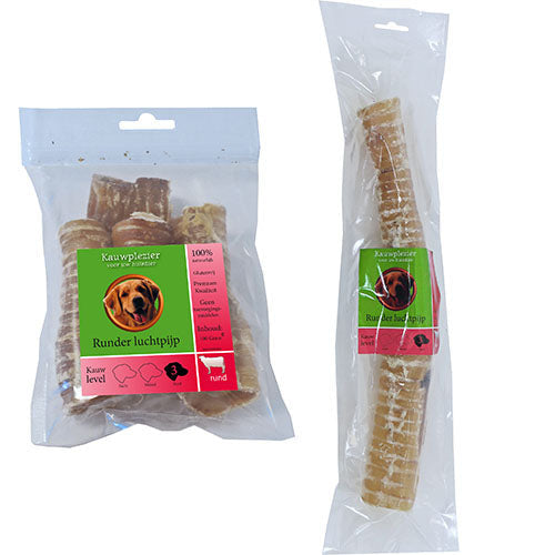 Natuurlijke Snack Rund - Runderluchtpijp verkrijgbaar in 2 maten