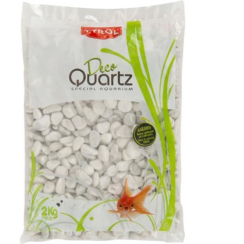 TYROL Gelakt grind voor aquarium - Wit - zak 2 kg