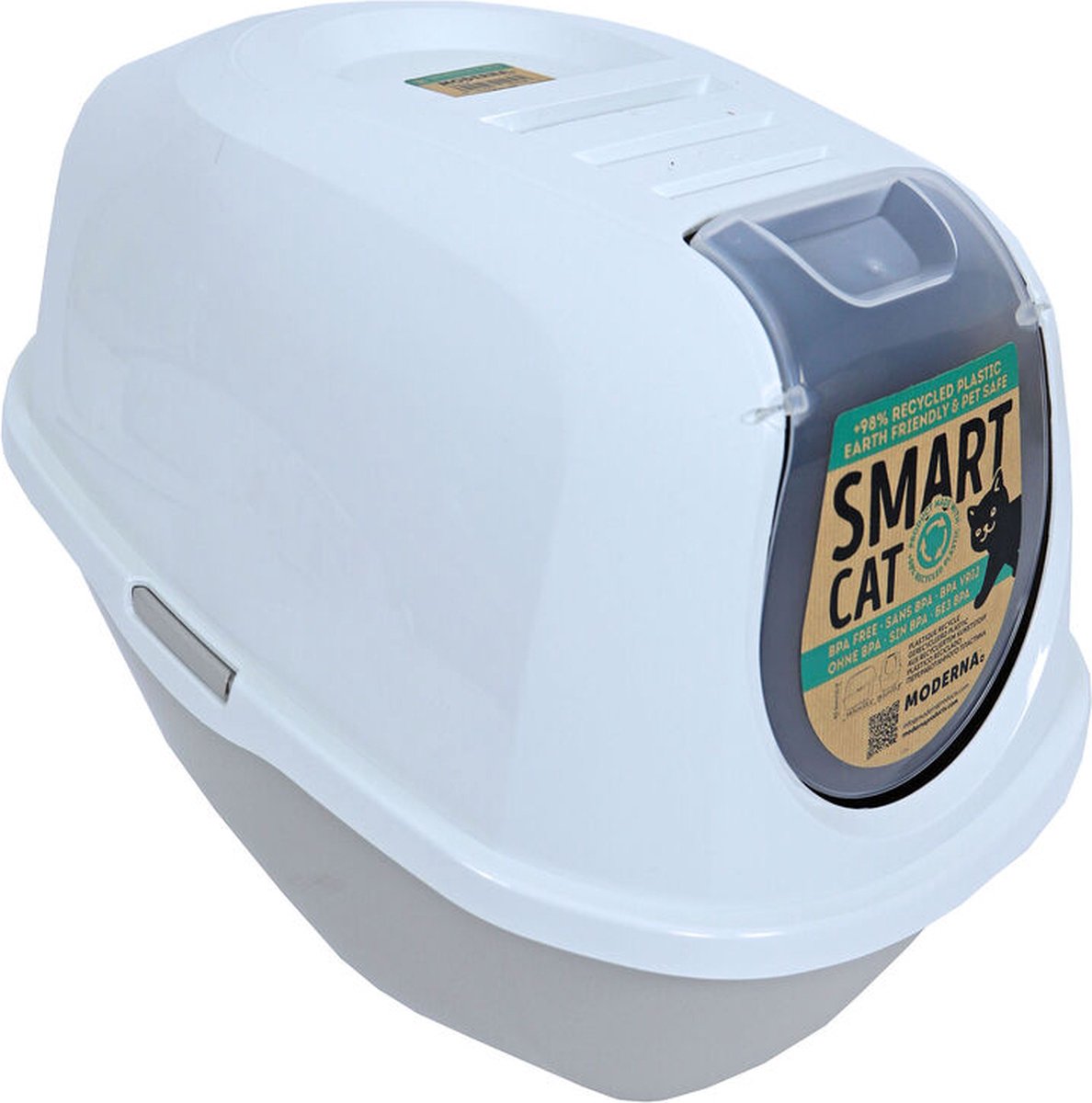 Smart Cat Katzentoilette - Hellgrau Weiß