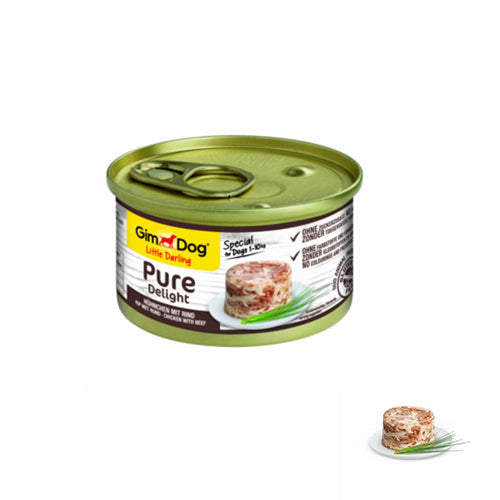 GimDog Pure Delight Kip met Rund 85 gr
