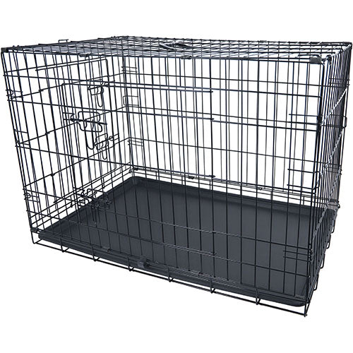 Hondenbench - draadkooi - 2 deurs - zwart