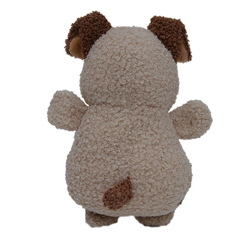 Woofles Knuffel Norfolk Terriër met pieper en crunchy Beige - 20 cm