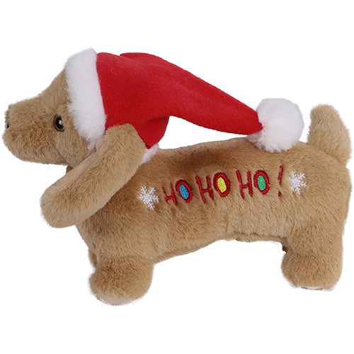 Boon Hundespielzeug Weihnachtsspielzeug Hund+Hohoho+Piepton braun 19cm