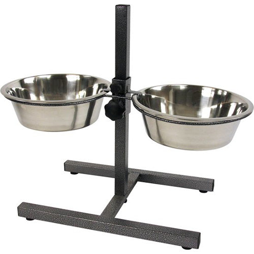 H-Standaard inclusief Roestvrijstalen voerbakken - 24 cm