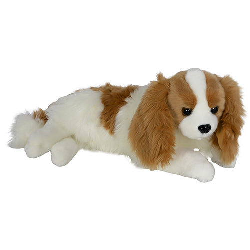 Boony natural decorations kingcharles spaniel pluche bruin wit - 35 cm