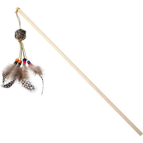 Gigwi ECO LINE Kattenhengel met Veer Teaser met Rammelaar