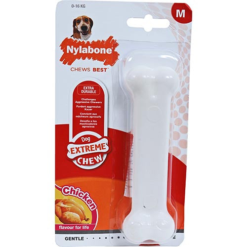 Nylabone dura chew harde bijters regular kip