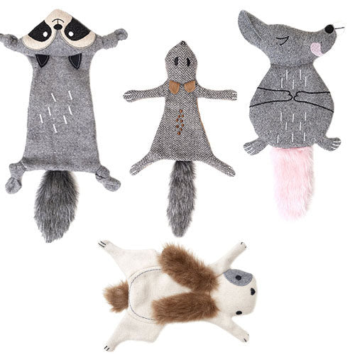 Jack and Vanilla Forest Fluff speelgoed - Eekhoorn - Konijn - rat - wasbeer - 35 - 40 cm