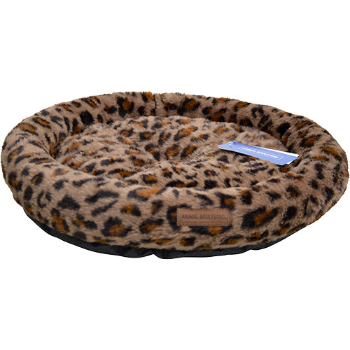 Animal Boulevard - Leopard Bruin - kattenmandje - XS - 48 x 48 x 6 cm