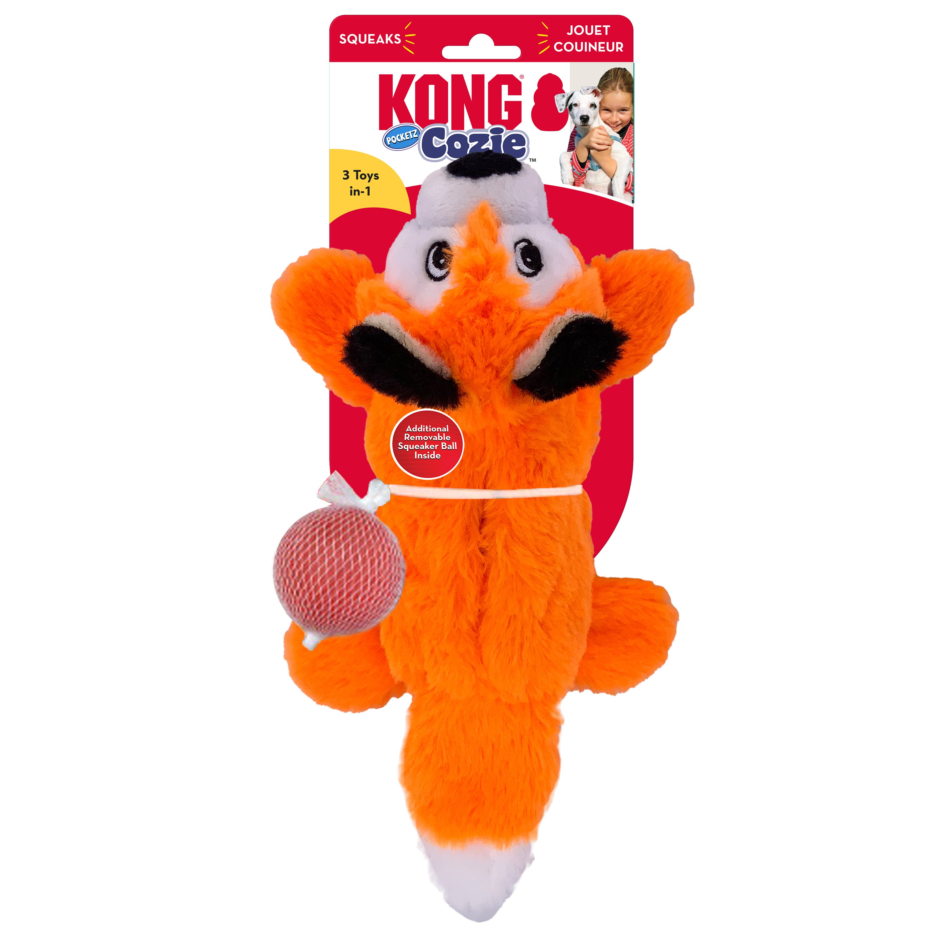 Kong Cozie Pocketz Fuchs Medium