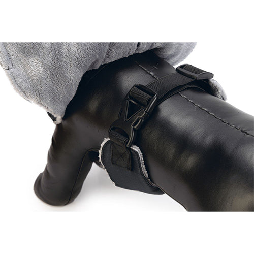 Beeztees Saby Waterproof Hondenjas - Rood/Zwart - Ruglengte: 24 cm