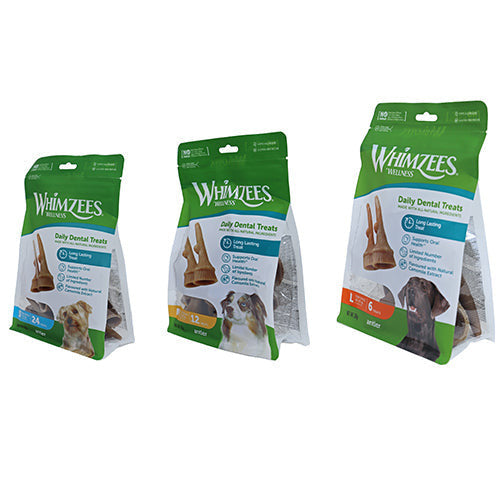 Whimzees vegan snack antler in zak
