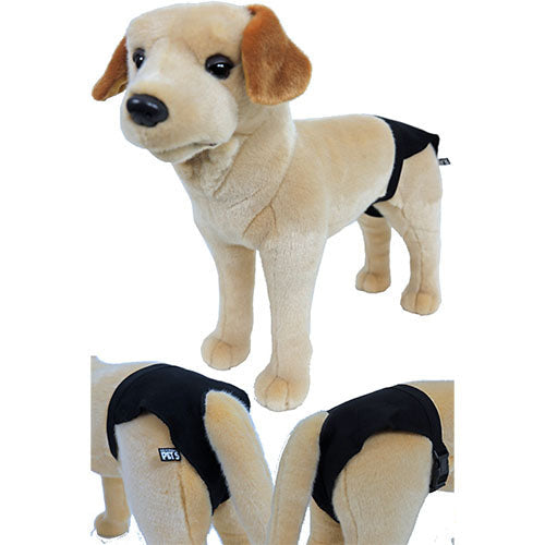 Heat Panties/Hundeslips - Tricot de Luxe - Schwarz - Erhältlich in 5 Größen