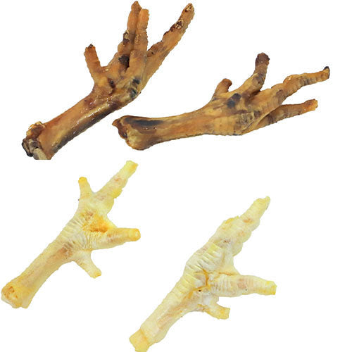 Natuurlijke Hondensnack - Kippenpoten Gerookt of Gepoft