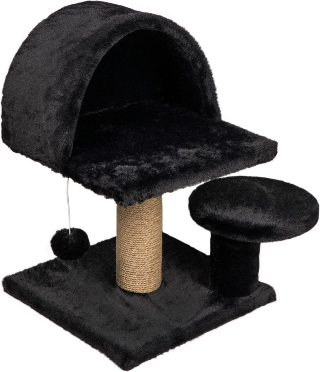 Kratzbaum Mumu - Farbe: schwarz - 50 x 50 x 55 cm