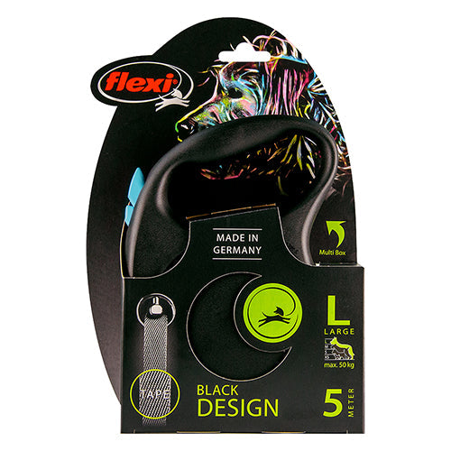 Flexi rollijn Black design Tape L 5 meter