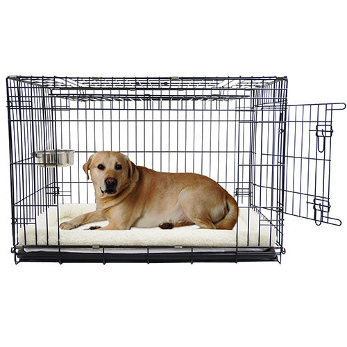 Boony bench draadkooi zwart 2 deurs - met schuifdeur