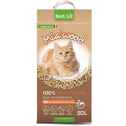 Kattenbakvulling Best Lit Mia' Wood 20 L Hout strooisel