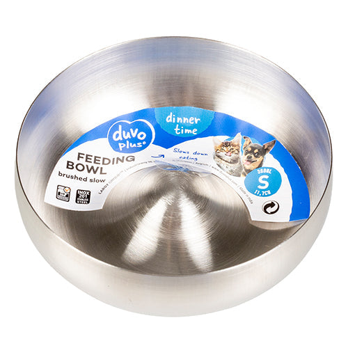 Duvo Brushed Slow - Edelstahl-Schüssel mit rundem Boden - Ø 21,4 cm - 1640 ml