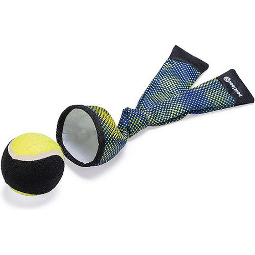 Beeztees Hondenspeelgoed Nylon Fetch Ballenwerper - Blauw/Geel - Afmetingen: 29x8x8 cm