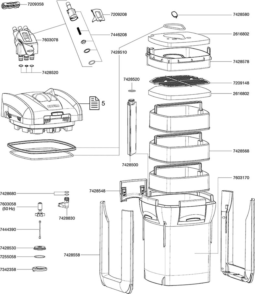 Eheim Professional 3 1200 XL extern filter - zonder filtermassa
