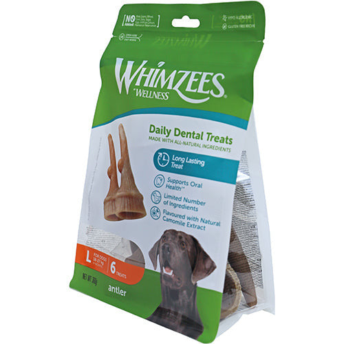 Whimzees vegan snack antler in zak