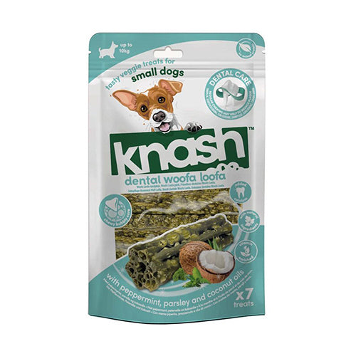 Knash Woofa Loofa Dental M mit Minze und Petersilie – Beutel mit 7 Stück - S oder M