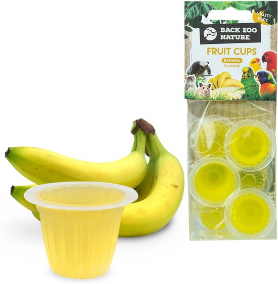 Fruitcups in verschillende smaken voor vogels per 6 stuks