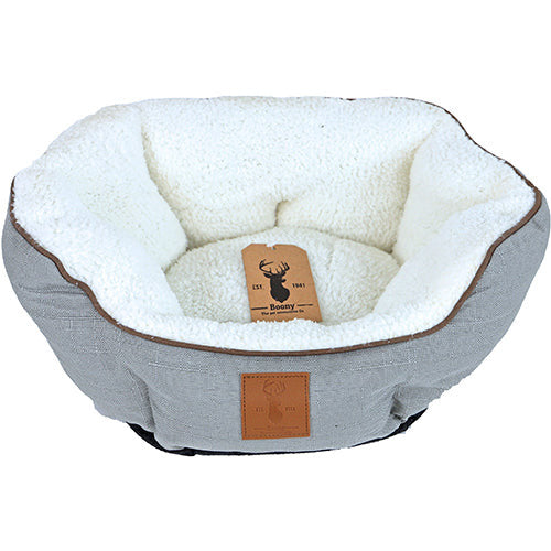 Boony „Est 1941“ Highland Grey – Hunde- oder Katzenbett – 3 Größen