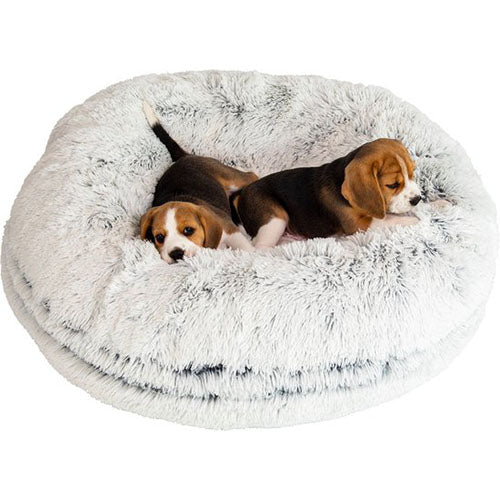 Animal Boulevard Soft Bed Long Plush Donut mand voor honden of katten - 2 kleuren en 3 maten