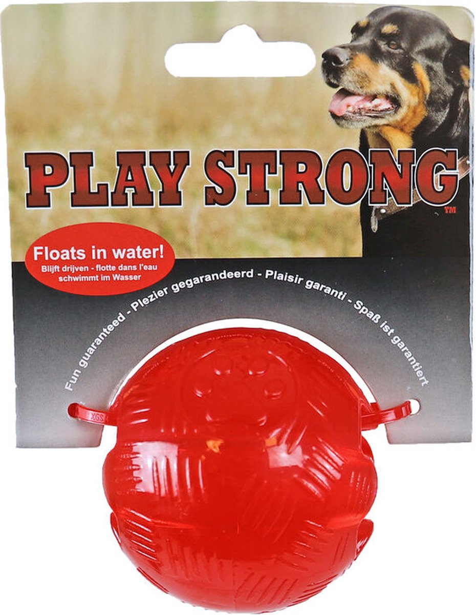 Play Strong rubber bal 6 cm rood
