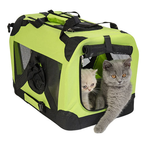 Jack and Vanilla TRAVEL Plooibare Kennel reismand Groen - 49 x 34 x 34 cm
