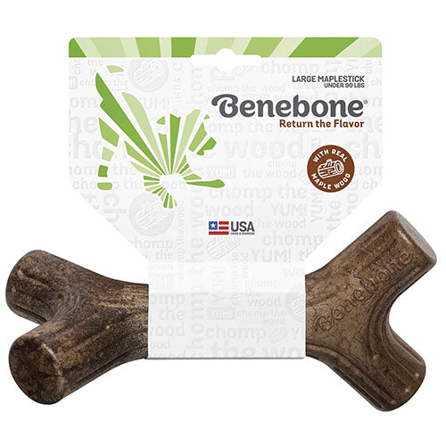 Benebone knaagspeelgoed Maplestick in 5 maten Esdoornhout