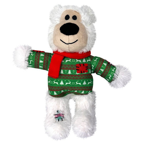 Kong kerst holiday wild knot bear assortie s/m - 23 cm