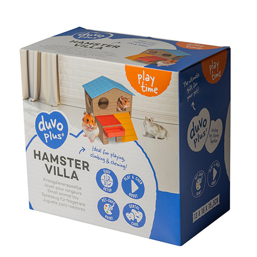 Duvoplus - Knaagdierspeelgoed - Hamster Villa - 13x16x15,5 cm