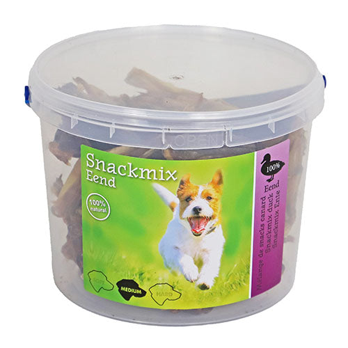 Natuurlijke Snackmix in emmer van 500 gram - Keuze uit Kip, Rund, Varken of Eend