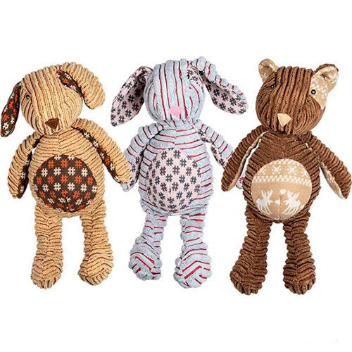 Jack and Vanilla Velveties Hundespielzeug Kaninchen-Hund-Bär, Mehrfarbig, 41 cm