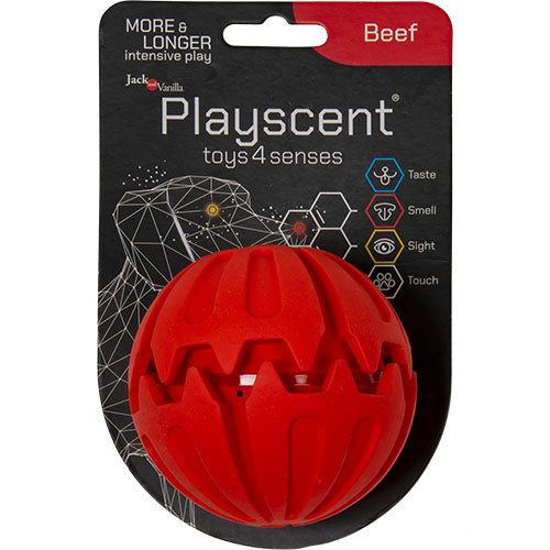 Jack and Vanilla Playscent Ball mit Hühnchen-, Rindfleisch- und Speckgeschmack - 8 cm