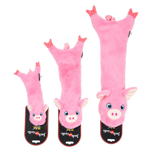 Jack and Vanilla Flatties Honden Knuffel - Knisperend Varkentje - Verkrijgbaar in 3 maten